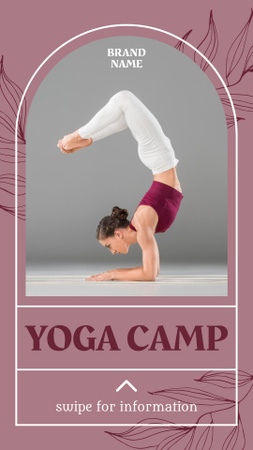 Platilla de diseño Yoga Camp Instagram Story