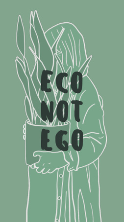 Eco Lifestyle Concept Instagram Video Story tervezősablon