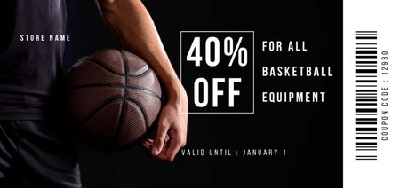 Platilla de diseño Discount on Basketball Gear and Equipment Coupon Din Large