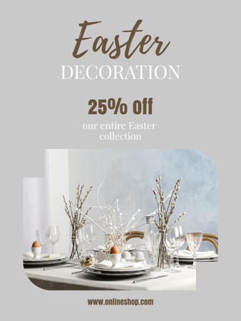 Modèle de visuel Easter Holiday Sale Announcement - Poster US