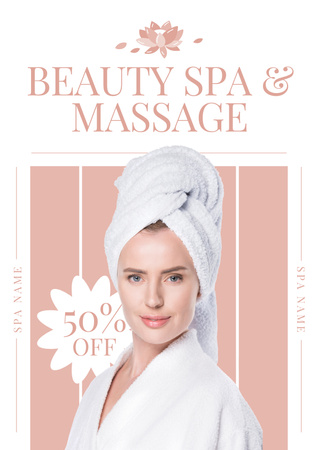Designvorlage Discount on Beauty Salon Services für Poster