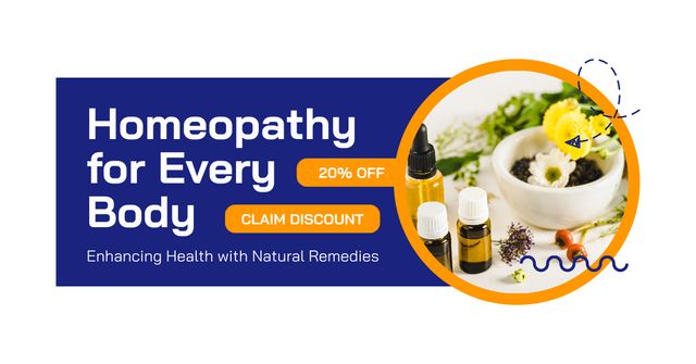 Plantilla de diseño de Powerful Homeopathy For Body At Reduced Price Facebook AD 