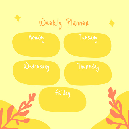 Weekly Tasks Planner Instagram Tasarım Şablonu