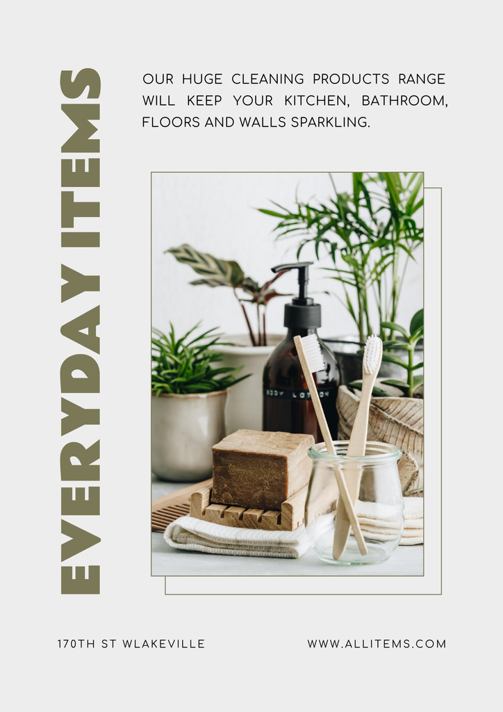 Cleaning Products And Items For Everyday Sale Offer Poster Modelo de Design