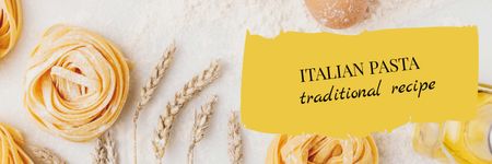 Italian Pasta offer Twitter Design Template