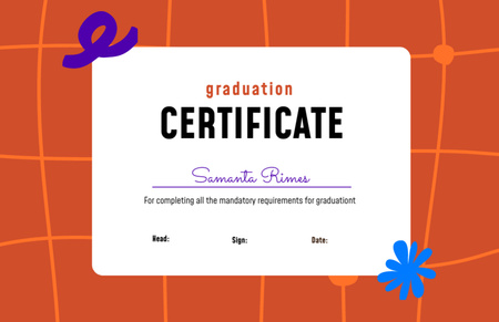 Award for Course Completion Certificate 5.5x8.5in Design Template