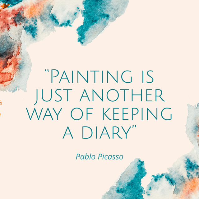 Platilla de diseño Inspirational Quote about Painting Instagram