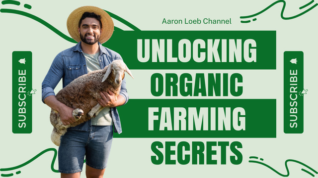 Secrets of Organic Farming Youtube Thumbnail Modelo de Design