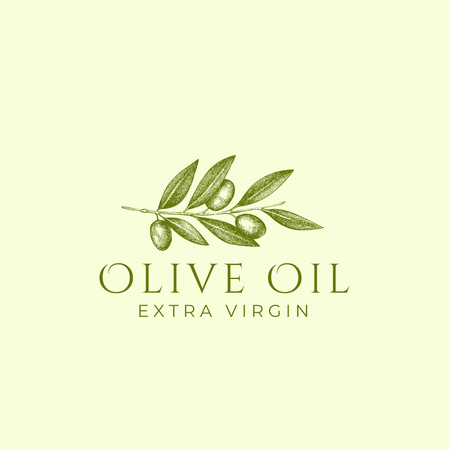 Emblem for Olive Oil Brand Logo Design Template