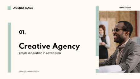 Plantilla de diseño de Oferta de servicios de agencia de publicidad creativa Presentation Wide 