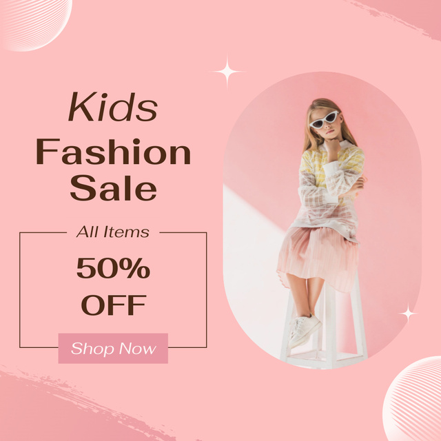 Kids Sale Announcement Instagram Modelo de Design