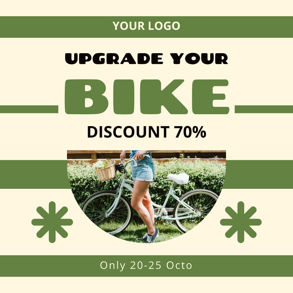 Bicycles Upgrading Services Instagram AD Design Template