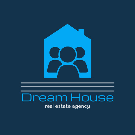 Dream House Agency Services Logo Design Template