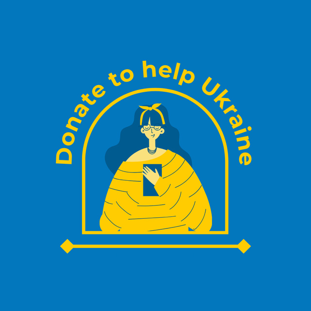 Donate to Help Ukraine Logo – шаблон для дизайну