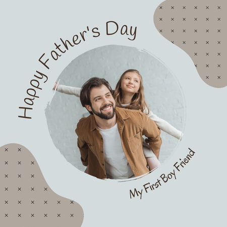 Father's Day Greeting from Daughter Instagram Design Template