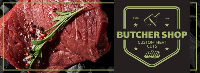 Custom Meat Cuts Offer Facebook cover Πρότυπο σχεδίασης