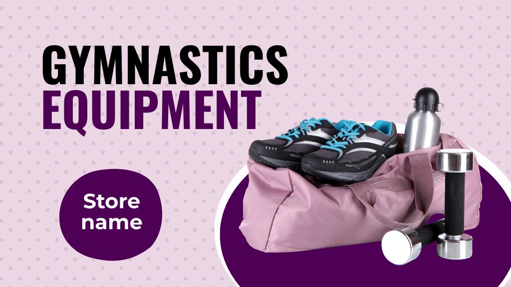 Gymnastics Equipment Sale Announcement Label 3.5x2in Tasarım Şablonu
