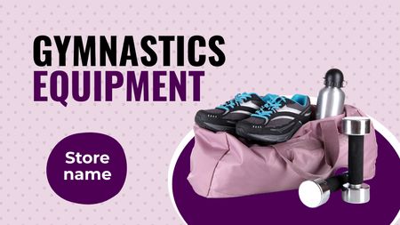 Platilla de diseño Gymnastics Equipment Sale Announcement Label 3.5x2in