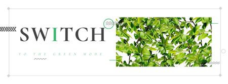 Switch to the green mode Eco concept Facebook cover Design Template