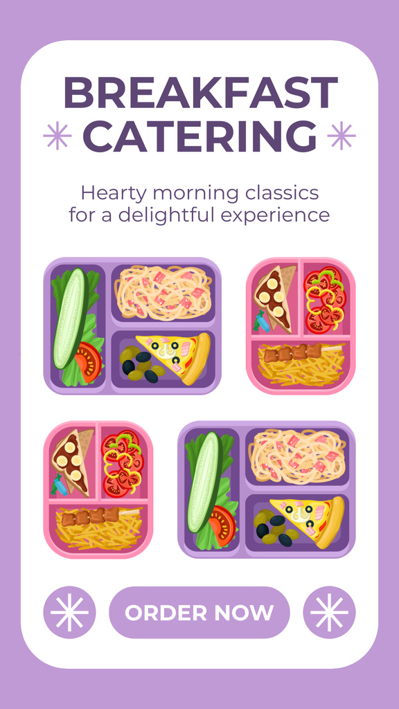 Plantilla de diseño de Catered Breakfast Delights Offer Instagram Story 
