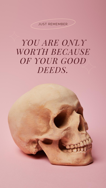 Ontwerpsjabloon van Instagram Story van Good Deeds Motivational Quote In Pink