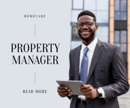 Property Manager Services Offer Large Rectangle Πρότυπο σχεδίασης