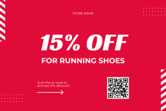 Sport Shop Ad with Red Running Shoes