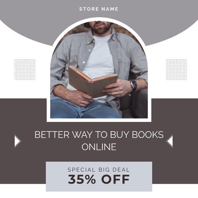Buy Books Online And Get Discount Instagram Modelo de Design