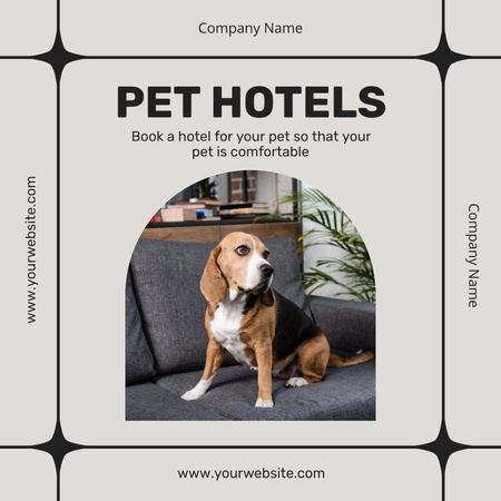 Hotel Service Offer for Pets Instagram Design Template