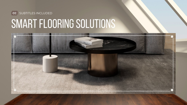 Smart Flooring Solutions Promotion With Wooden Parquet Full HD video Tasarım Şablonu