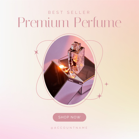 Sale of Premium Perfume Instagram AD Design Template