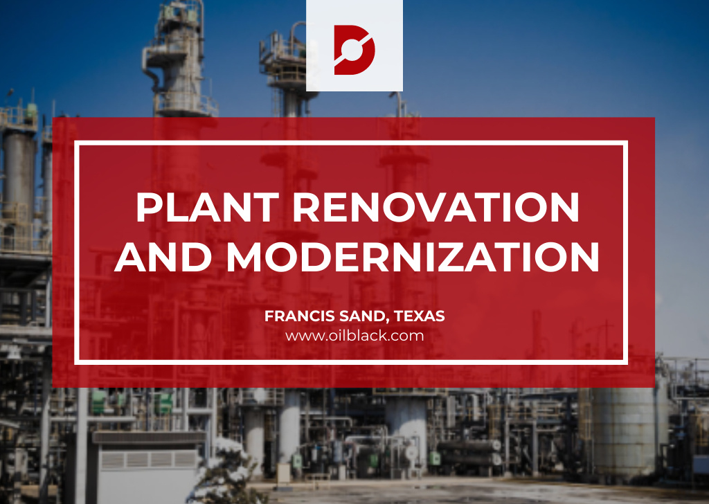 Plant Modernisation with Construction Cranes Postcard Design Template