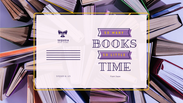 Book Store Promotion Books in Purple Full HD video Design Template