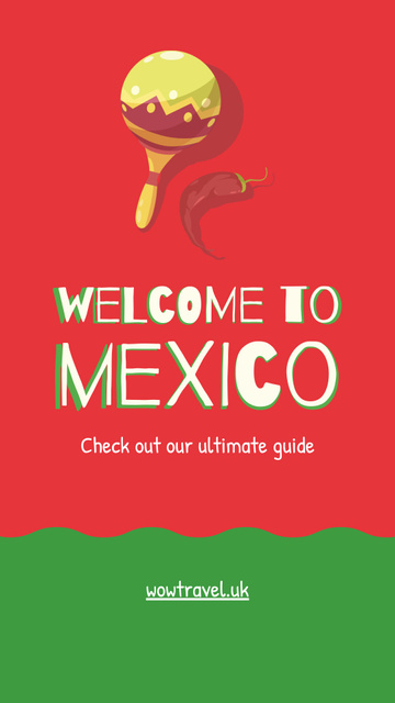 Designvorlage Travelling to Mexico concept für Instagram Story