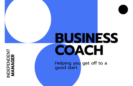 Business Coach Services Business Card 85x55mm Design Template