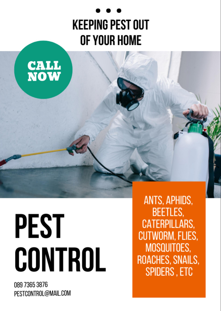 Pest Annihilation Services From Home Flyer A6 Design Template