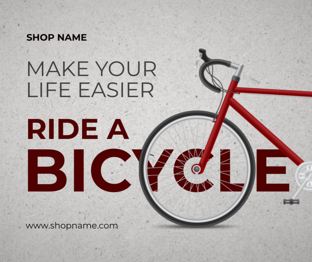 Szablon projektu Ride a bicycle bike shop Facebook