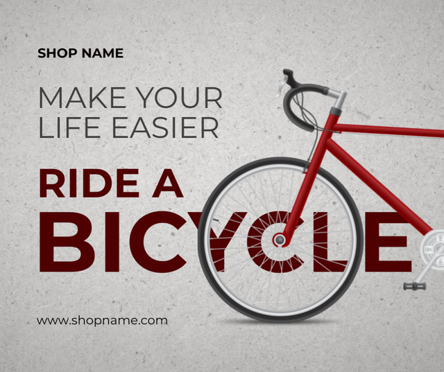 Ride a bicycle bike shop Facebookデザインテンプレート