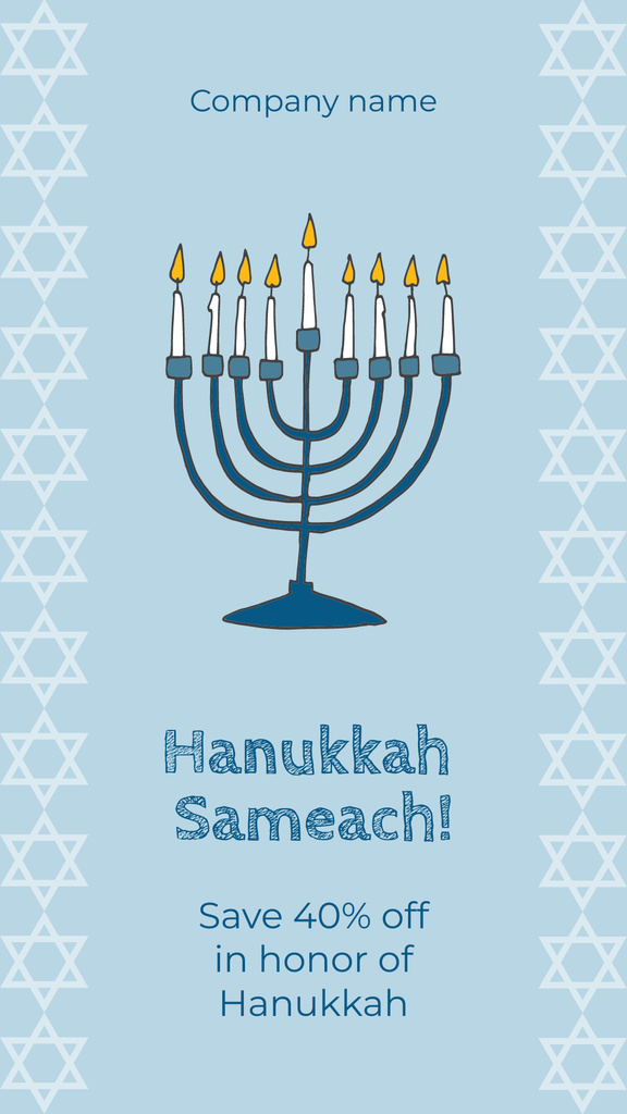 Happy Hanukkah Sale Instagram Story Design Template