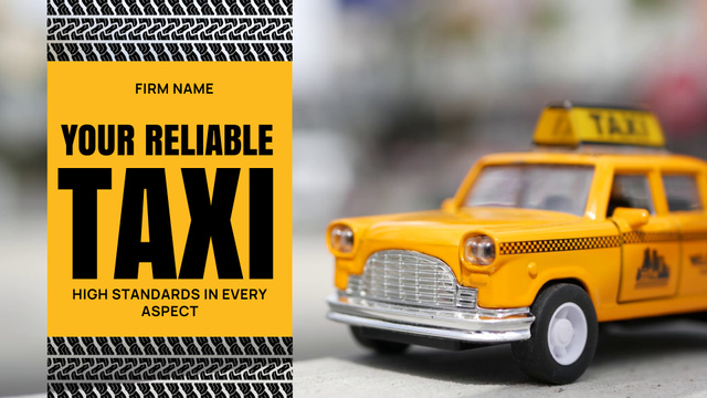 Designvorlage Reliable Taxi Service Offer für Full HD video
