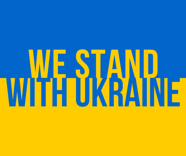 Plantilla de diseño de We Stand with Ukraine Facebook 