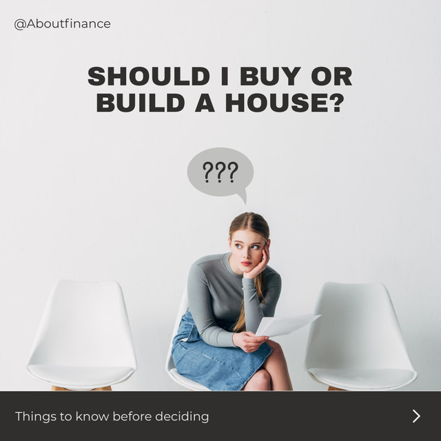 Buy Or Build A House Informational Instagram Design Template