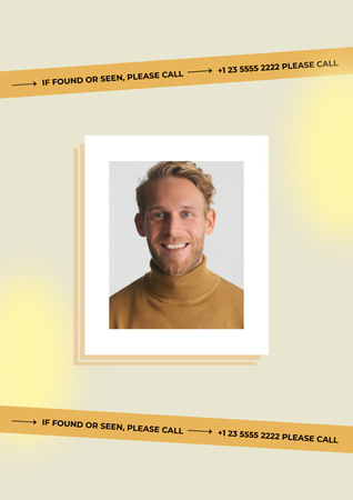 Template di design Announcement of Missing Person Poster