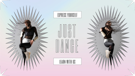 Inspirace pro tanec se ženou v pohybu Youtube Thumbnail Šablona návrhu