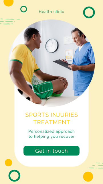 Sports Rehabilitation Services And Treatment Instagram Video Story Modelo de Design