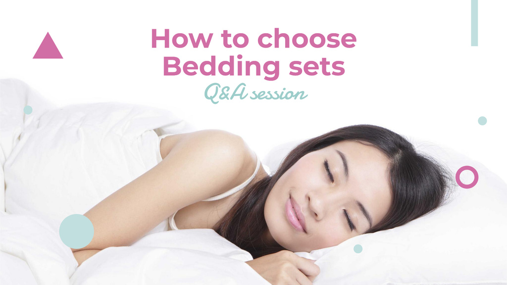Soft Pillows and Bedding Sets Advertisement FB event cover Šablona návrhu