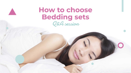 Pillows ad Girl sleeping in bed FB event cover Modelo de Design