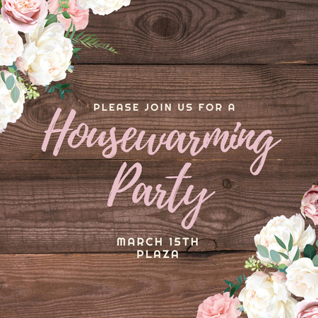 Housewarming Party Announcement Instagram Modelo de Design