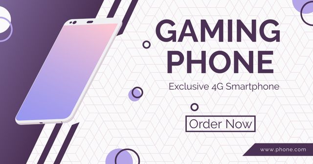 Designvorlage Gaming Smartphone Order Offer für Facebook AD