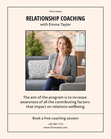 Modèle de visuel offre de coaching relationnel - Poster 16x20in